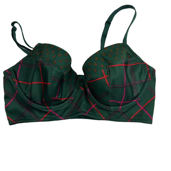 Victoria's Secret Very Sexy Line Demi in Green Plaid - Picture 1 of 7